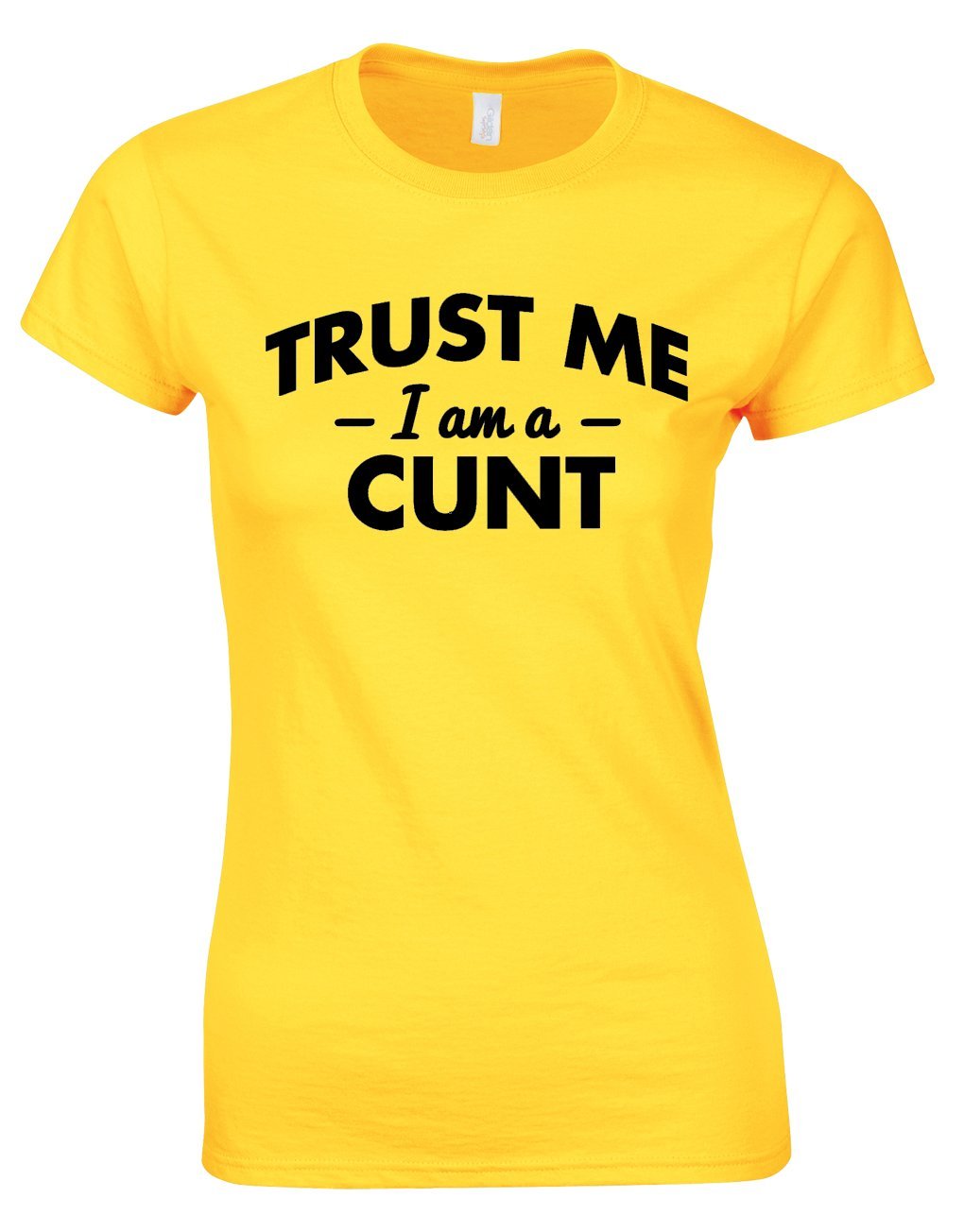JLB Print Trust ME I AM A CUNT Funny Rude Humor Premium Quality Fitted T-Shirt Top for Women