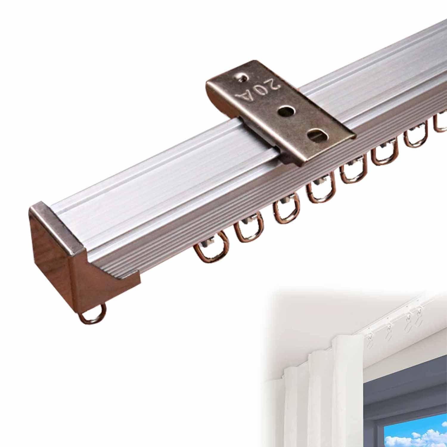 Rail de plafond Ain Trac en métal 370 cm pour suspendre un séparateur de pièce sans mur