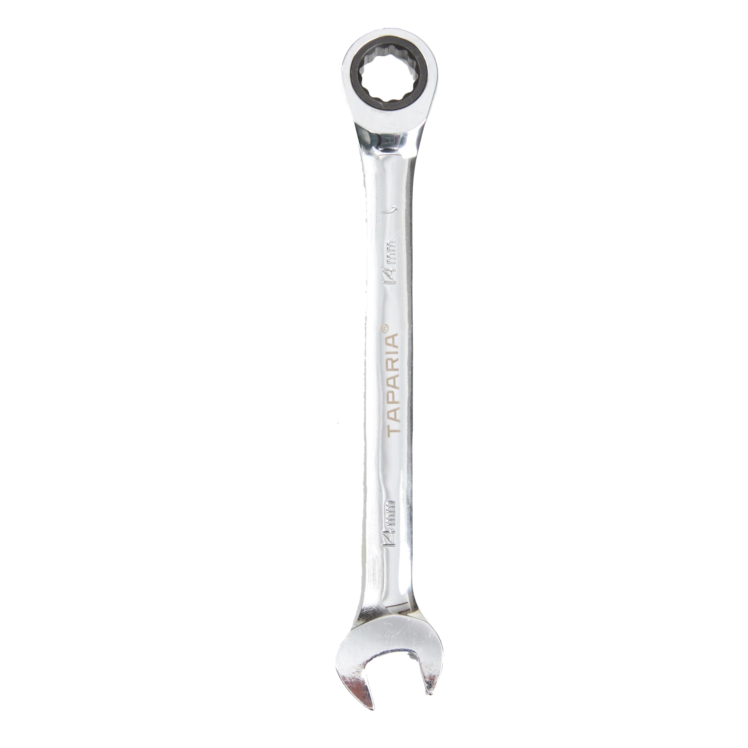 TAPARIA 14mm Gear Wrench Combination Spanner made of Chrome Vanadium Steel, Combination Ratchet Spanner, CrV Steel Mirror polish Finish, Anti Rust coating-picture-31