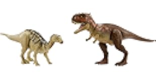 Mattel Jurassic World Survival Instincts Roarin' Battle Pack Set with 2 Action Figures, Roar Strikers Iguanodon & Skorpiovenator Dinosaur Toys