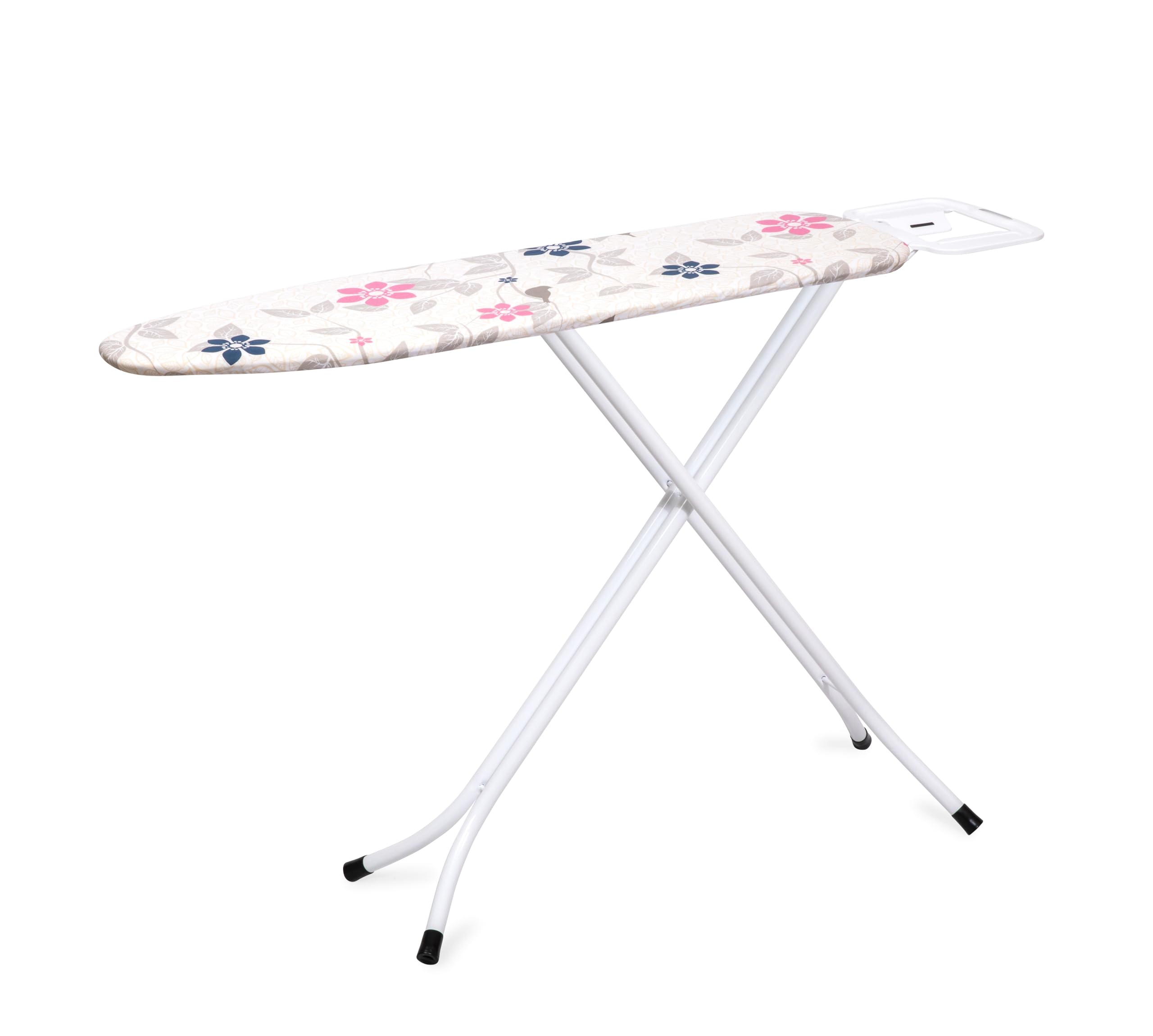 Byinone Premium Ironing Board - Adjustable 4-Leg Foldable Ironing Table with 100% Cotton Cover, Lightweight & Space-Saving Design (34x110 cm) - Ideal for Home & Professional Use