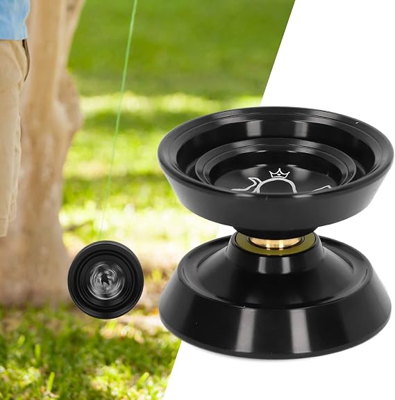 Yo-Yo Ball Fade Free Metal Yo-Yo Exquisite High Stability Non-Reactive 3 Pack with String Black