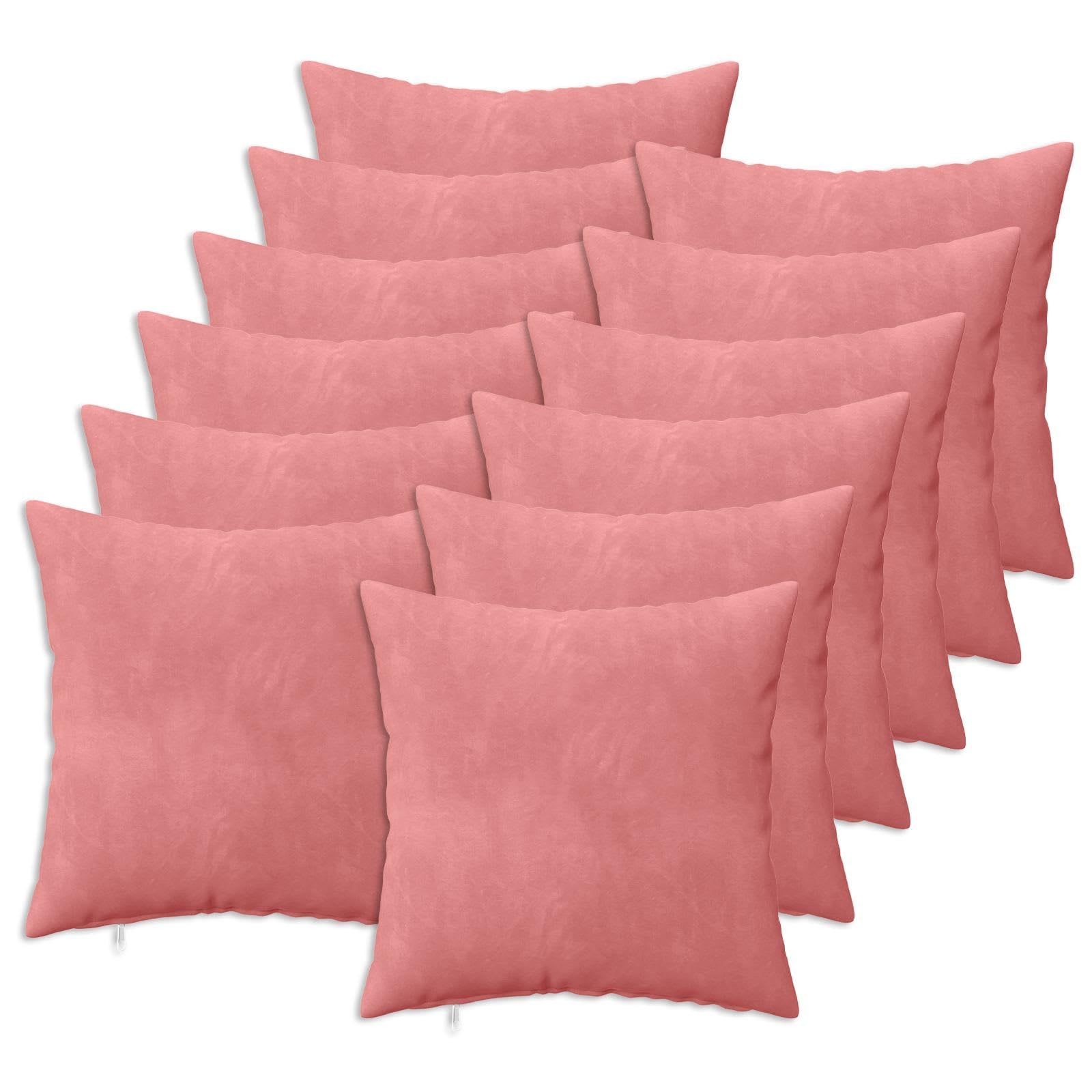 vidaXL Cushion with Pillow HEERLEN 12 pcs Pink Velvet