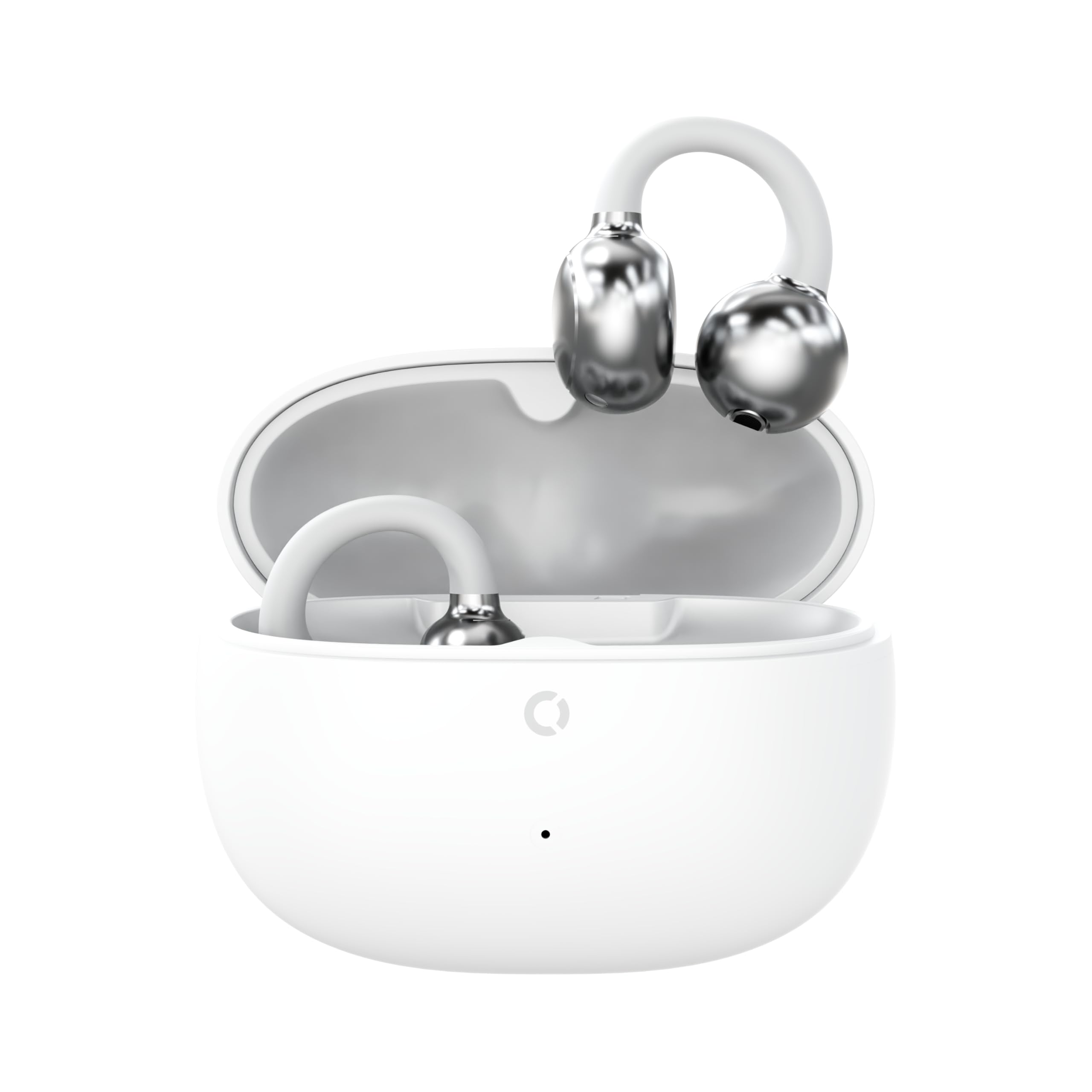 Echo Pods Loop Q12 – Écouteurs Bluetooth sans Fil Open-​Ear, Oreillette Bluetooth sans Fil Sport, Bluetooth 5.4, Son Immersif, Confort Ultra Léger, Autonomie 24h, Micro HD, iOS & Android - Blanc