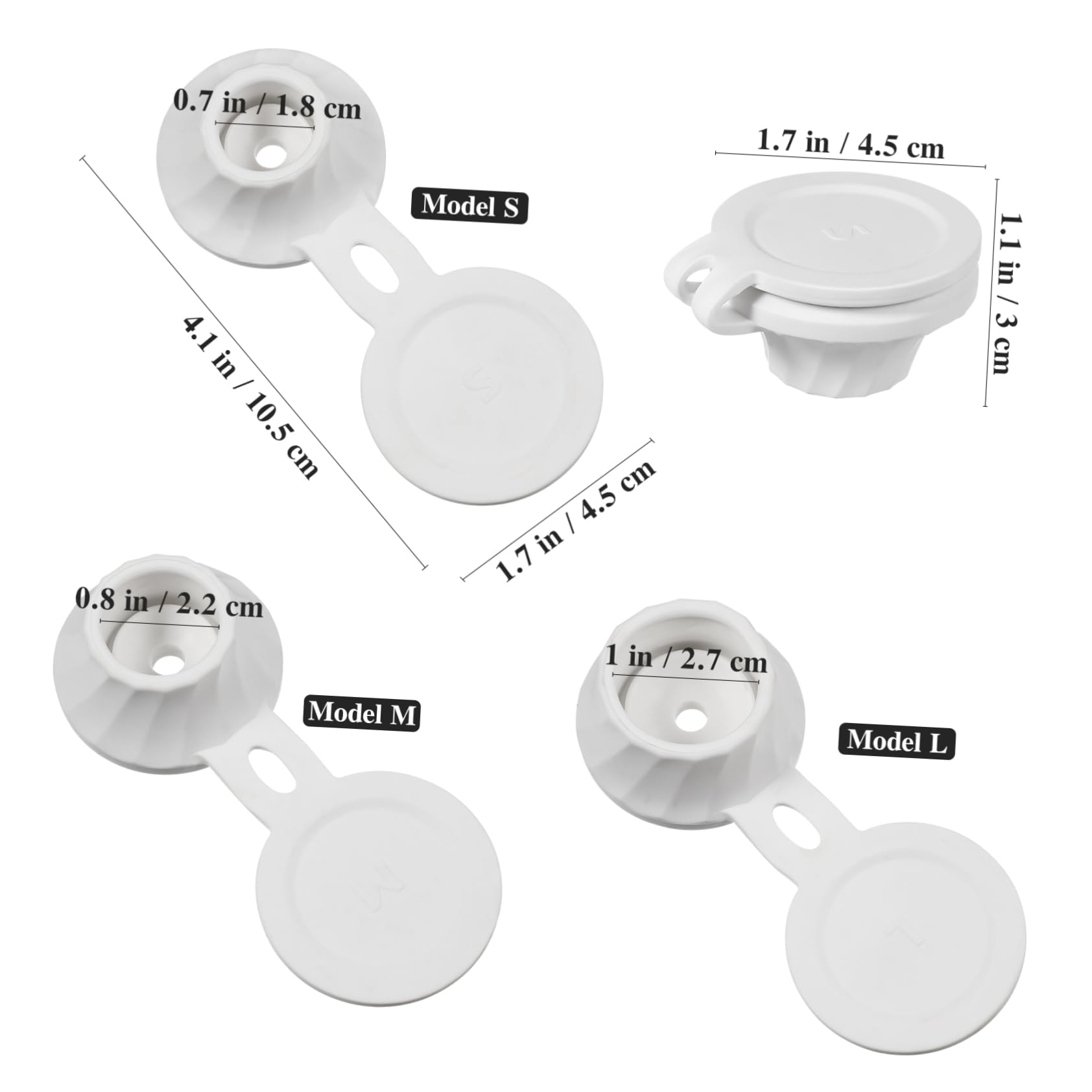 AUTSUPPL 3pcs Leak Bottle Caps for Bathroom Lotion and Shampoo Versatile Replacement Lids for Dispenser Jars and Spice Bottles Convenient and Design Milky