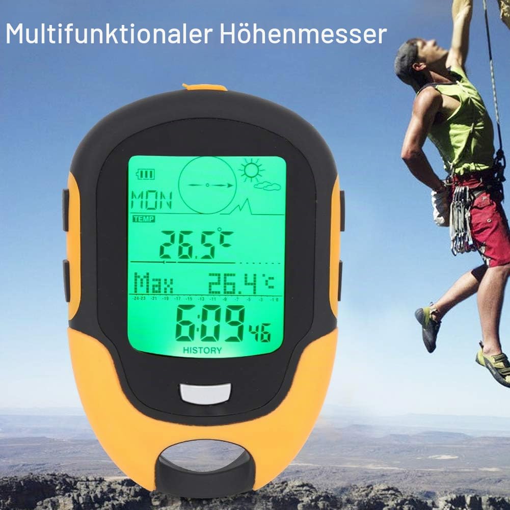 FR500 Outdoor Höhenmesser Multifunktionale Auto Höhenmesser Barometer Thermometer Hygrometer Kompass Outdoor Living Zubehör