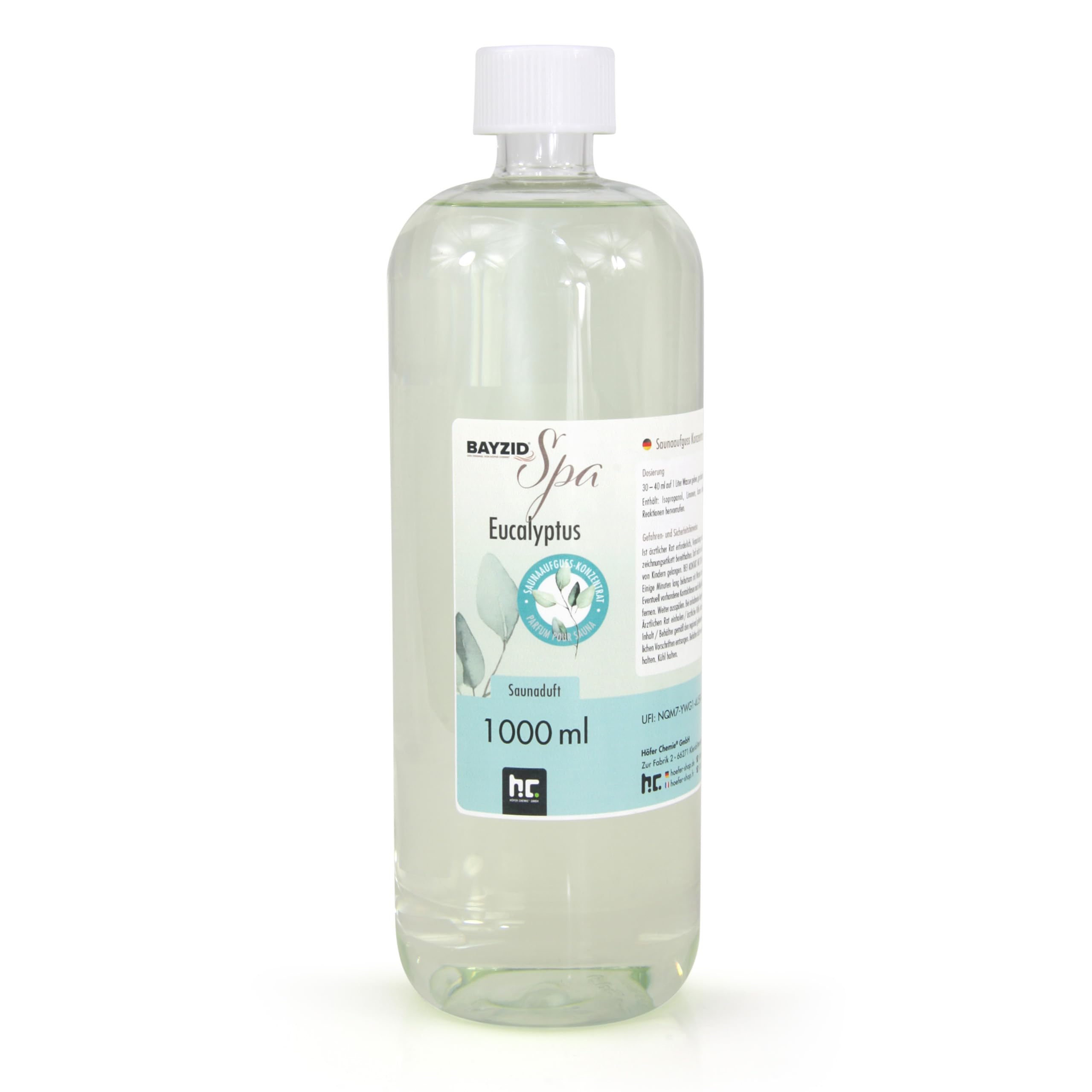 BAYZID® Spa Parfum Sauna Eucalyptus concentré d'infusion 1 L