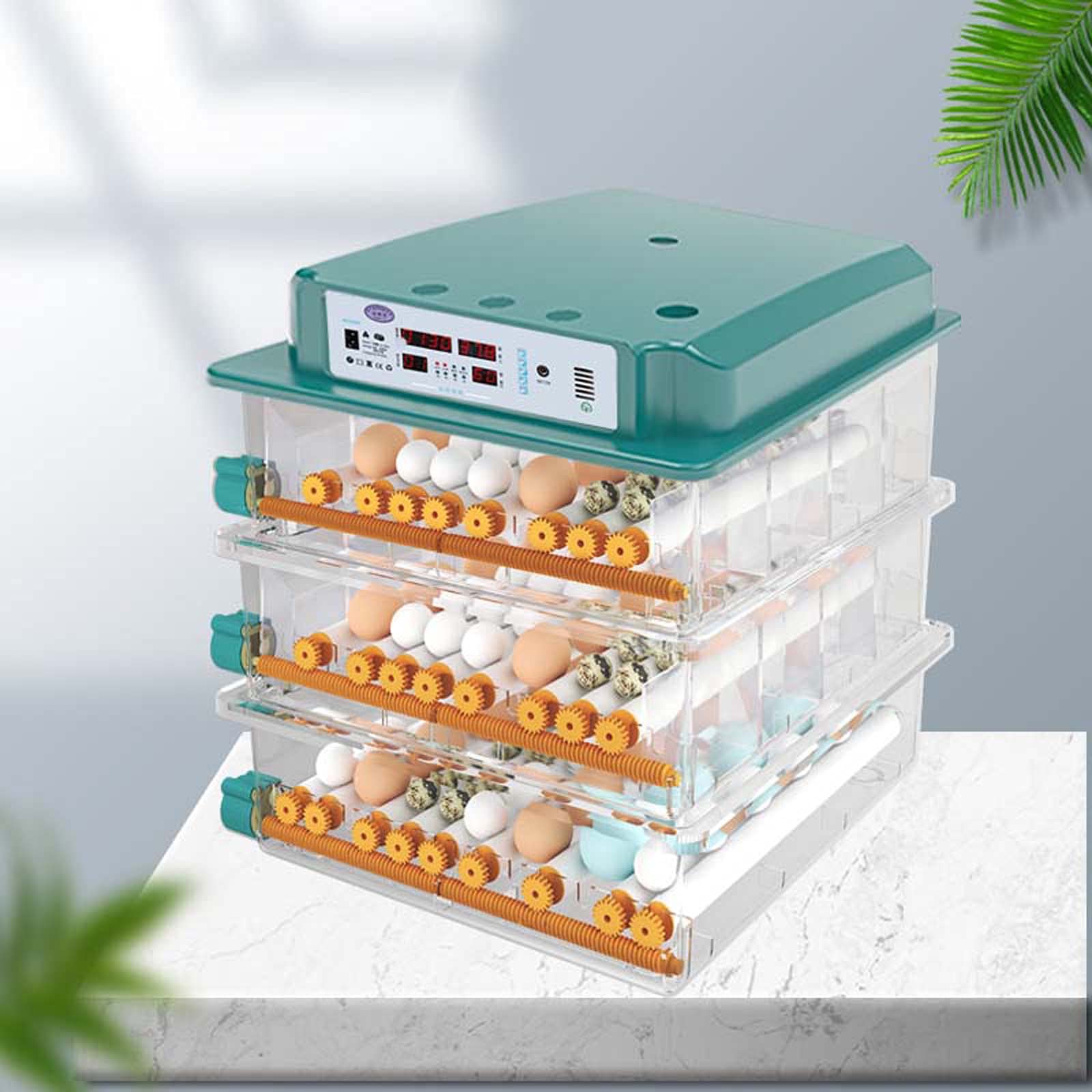 Incubadora de pollitos para el hogar, Incubadora de criadora, Incubadora automática de huevos, Incubadora de pollitos, Granja controladora de incubadora para el hogar, para incubar ( 176 pieces)