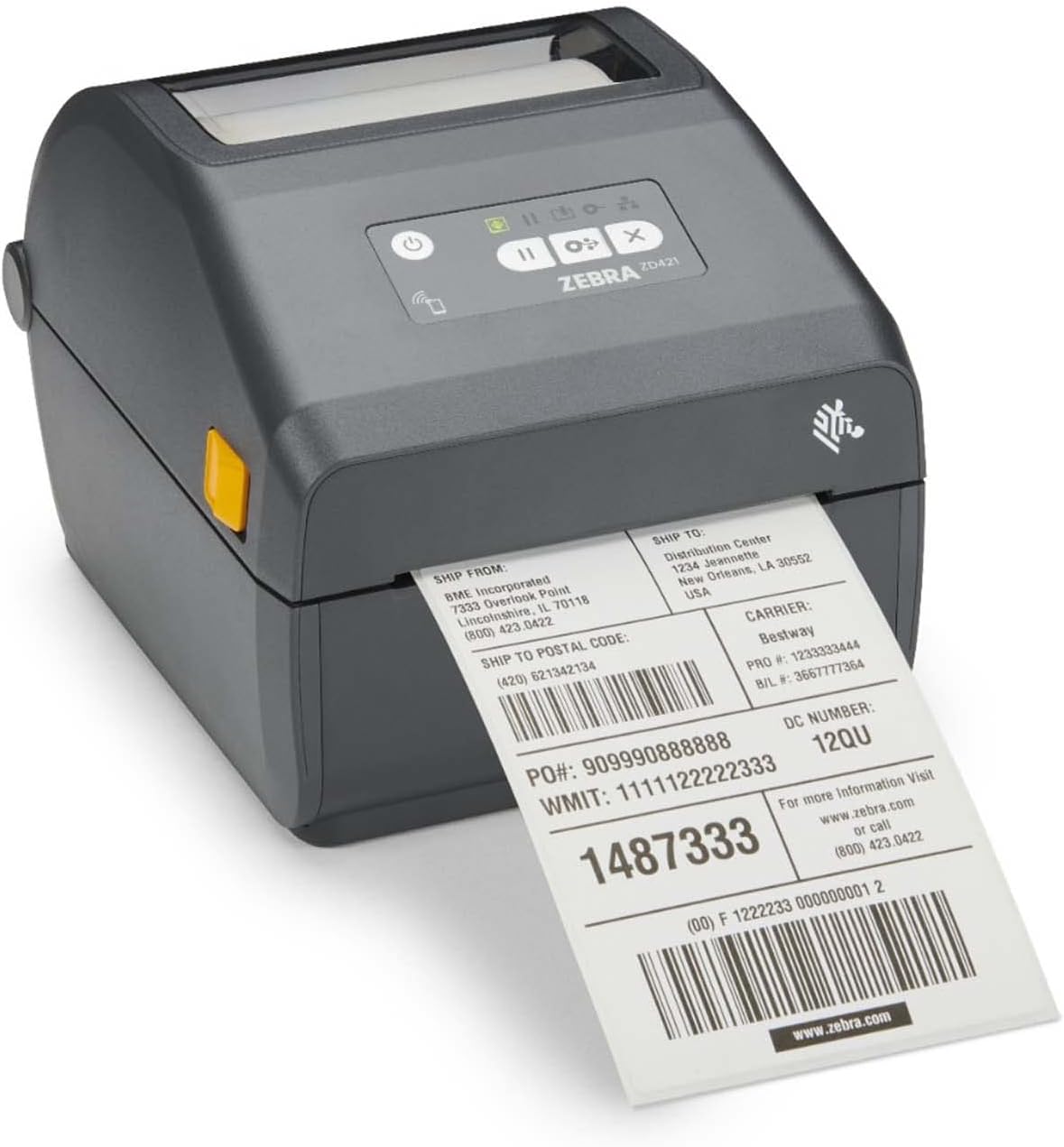 ZD421 Direct Thermal Printer - 203 dpi, USB, USB Host, Modular Connectivity Slot, BTLE5 - Suitable For Logistics, Manufacturing, Retail and Healthcare Applications