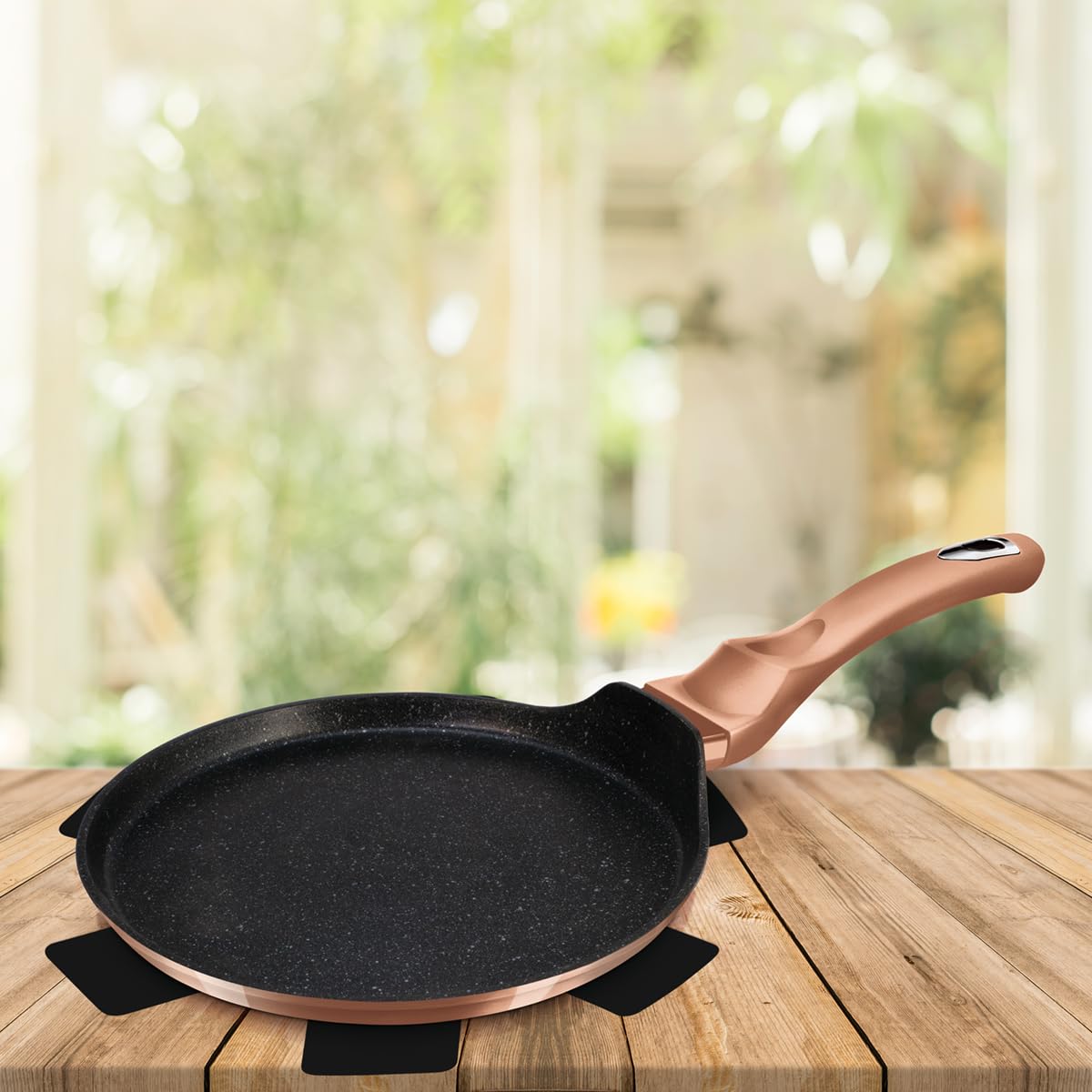 Berlinger Haus Metallic Line - Rose Gold Edition Grill pan met deksel 28 cm BH/1610N roségoud roestvrij staal 18/8