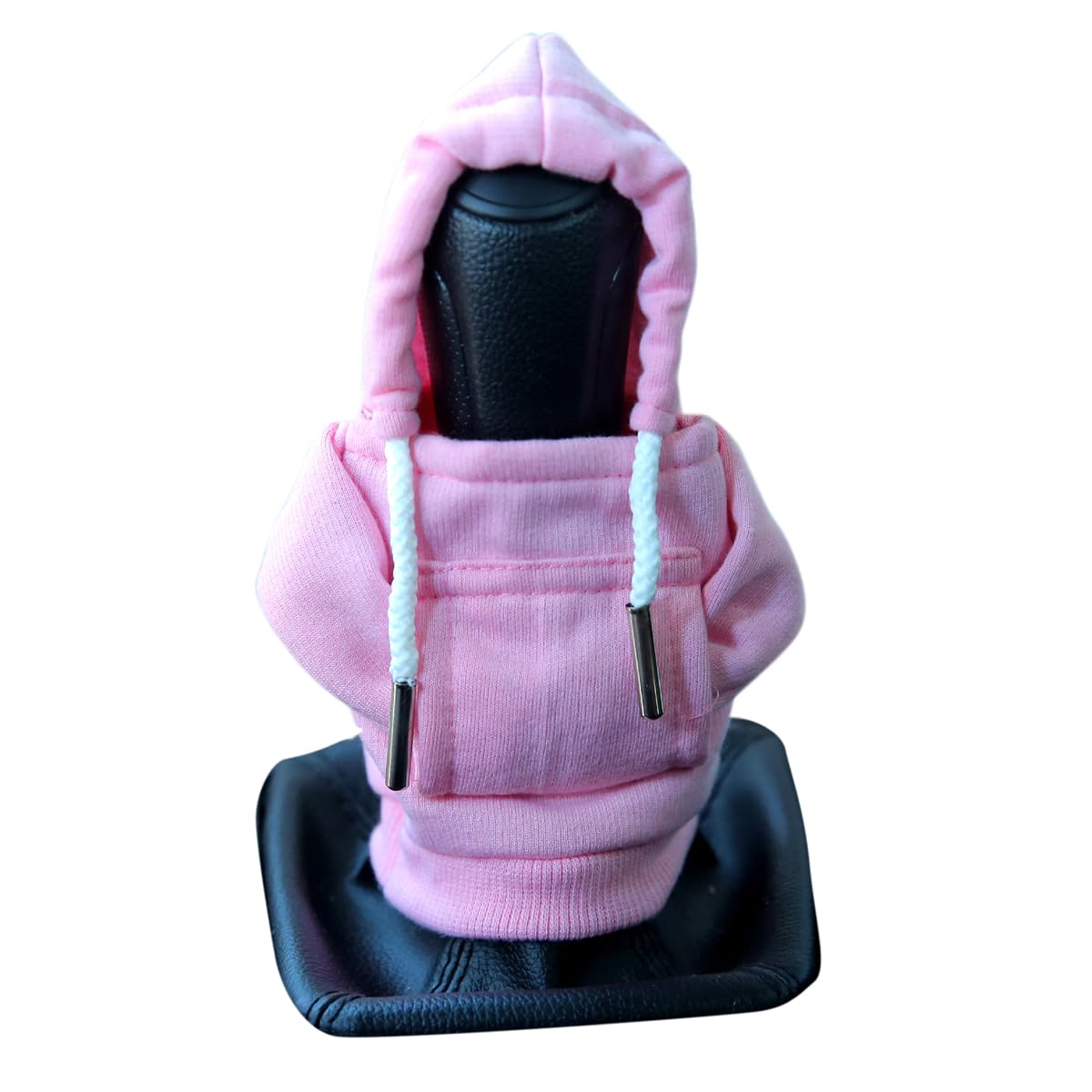 APT Stylish Car Gear knob Hoodie for Smooth Driving Experience, Elevated interiors of The car. Baby Pink-image-31