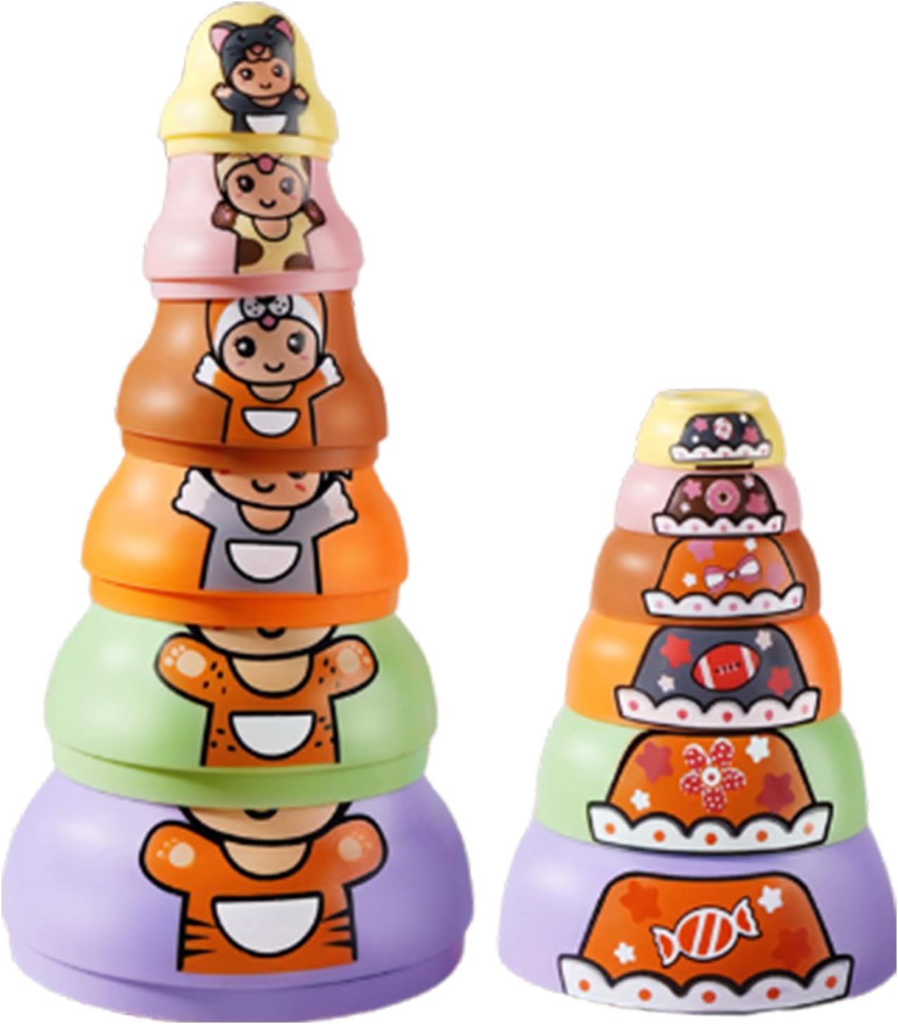 Russian Nesting Doll Toys - Animal Pattern Nesting Dolls | Stackable Dinosaur Matryošhka Dolls | Shockproof Heat-Resistant Educational Ņesting And Girls Creative Birthday