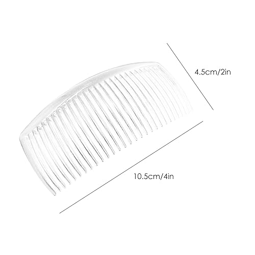 Miniatura 7 de SourceTon - Paquete de 6 peines franceses, peines laterales de plástico con 29 dientes, peines de clip para el cabello para cabello fino, accesorio