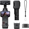 Insta360 Luna Ultra - Cámara de vlogueo 8K con doble lente Leica, zoom 12×, sensor de 1", pantalla táctil desmontable de 2", triple chip de IA, cámara gimbal de bolsillo para fotografía y vlogs - Negro cósmico 1