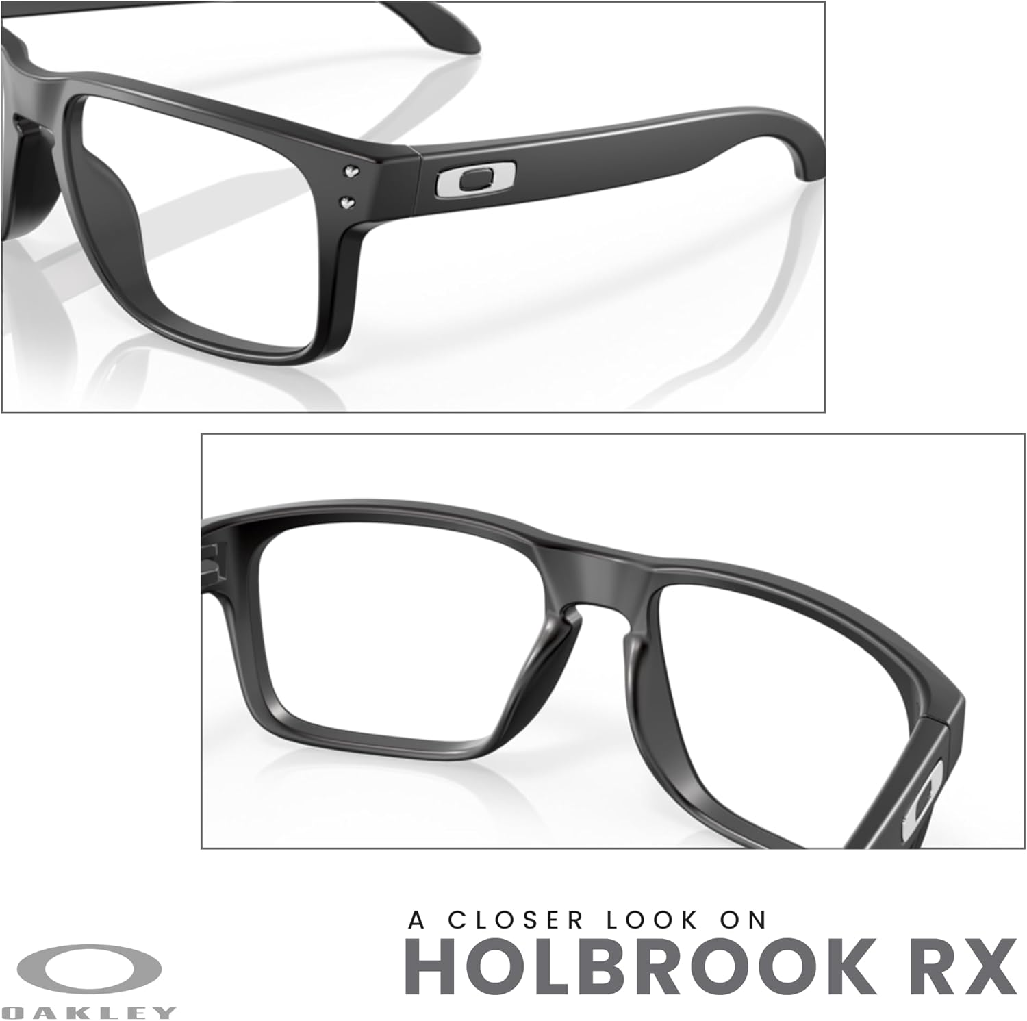 Oakley Holbrook Square Eyeglasses OX8156 for Men+ Bundle Accessory Leash Kit, Microfiber Pouch