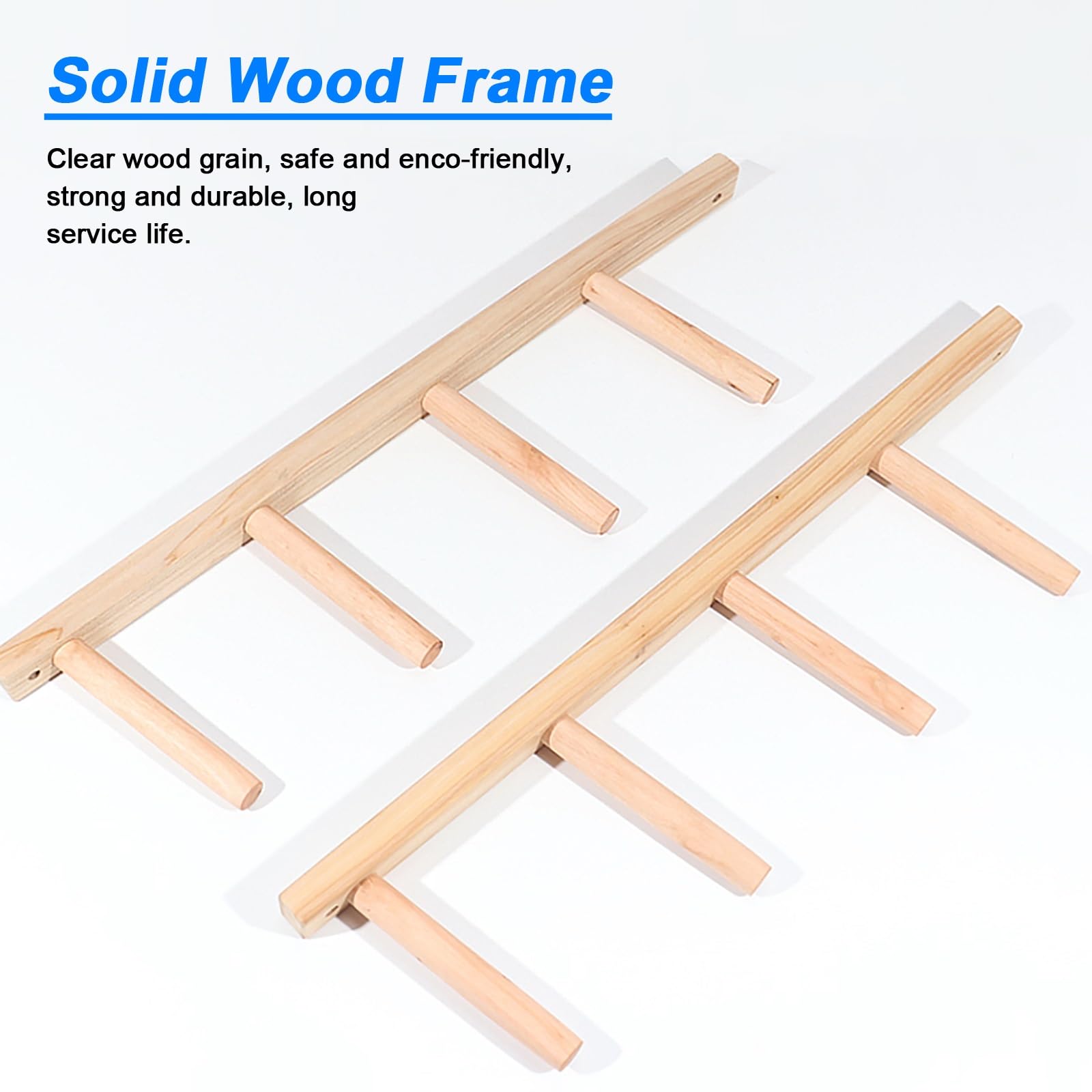 Soporte para Esterilla de Yoga, Soporte de Pared de 9 Niveles para Esterilla de Yoga - Estante de Madera Comercial para Rodillos de Espuma y esterillas de Fitness - Ideal para casa, Estudio,