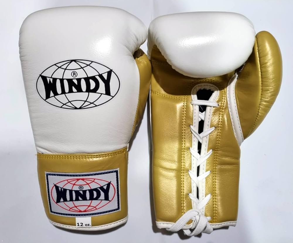 【美品】WINDY 紐式　ボクシンググローブ　12 oz（オンス) WINDY ウィンディ ひも式 ロープタイプ ボクシンググローブ 青