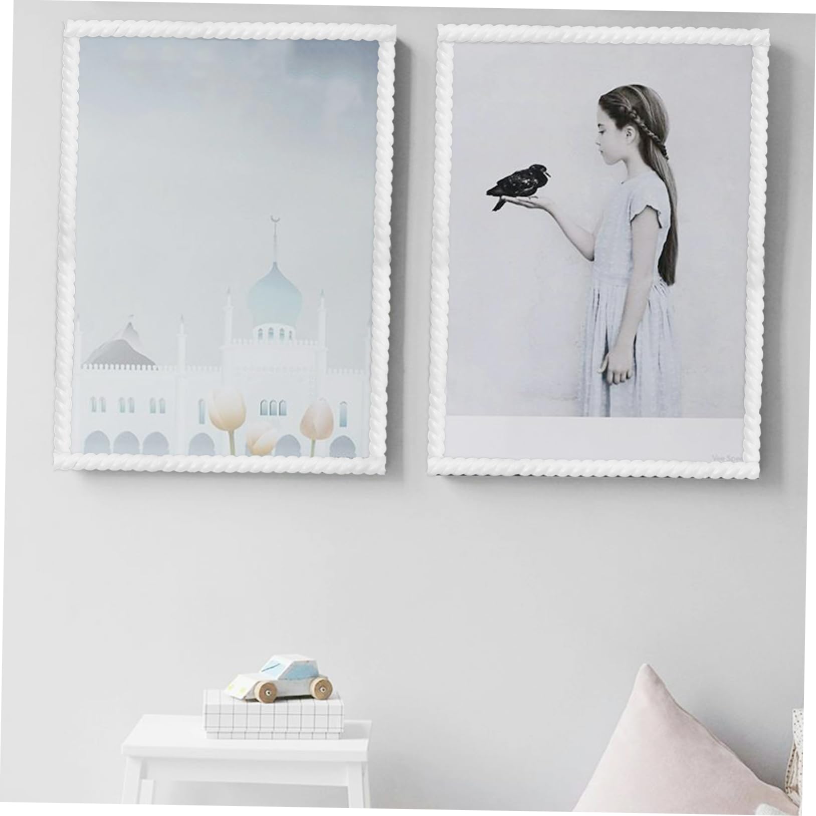 Moldura de Esquina de Pared Flexible de Pvc Color Blanco Autoadhesiva