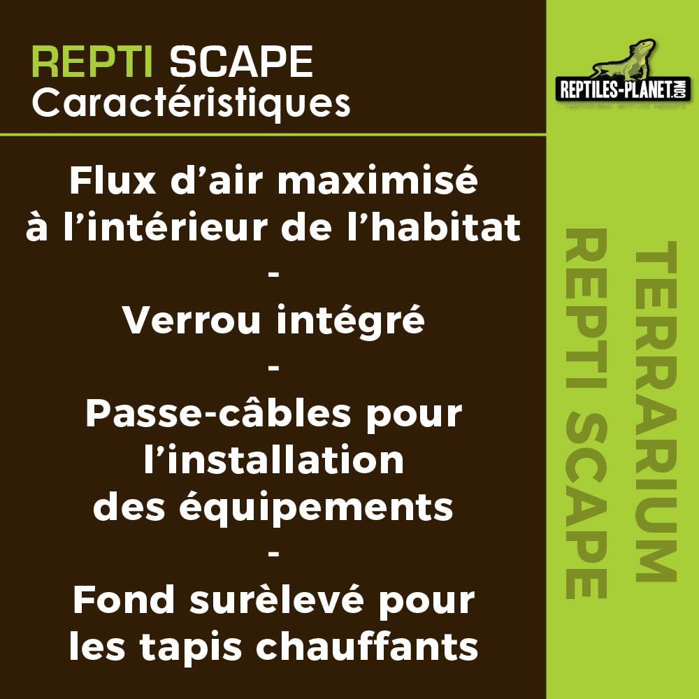 Reptiles Planet - Repti Scape H60 -Terrarium Aluminiun - 60x45x60 cm