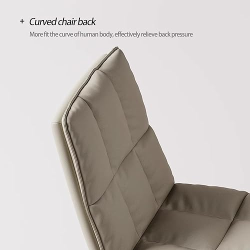 Miniatura 6 de Silla giratoria de cocina de comedor, silla de cocina tapizada de piel sintética, sillas de comedor, sillas de sala de estar, modernas de mediados