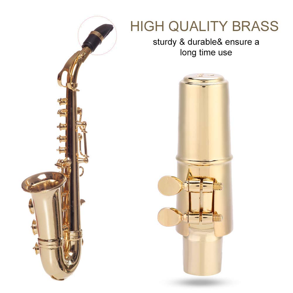Bec Saxophone Alto, Bec Saxophone Alto Mib 7C avec capuchon et 2 pads Accessoire Instruments de Musique Bec Metal Saxo Alto