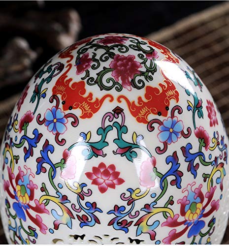 Fashion158 Jingdezhen porcelanowy wazon dekoracyjne ozdoby wydrążone szczęśliwe jajka rękodzieło meble salon akcesoria prezenty