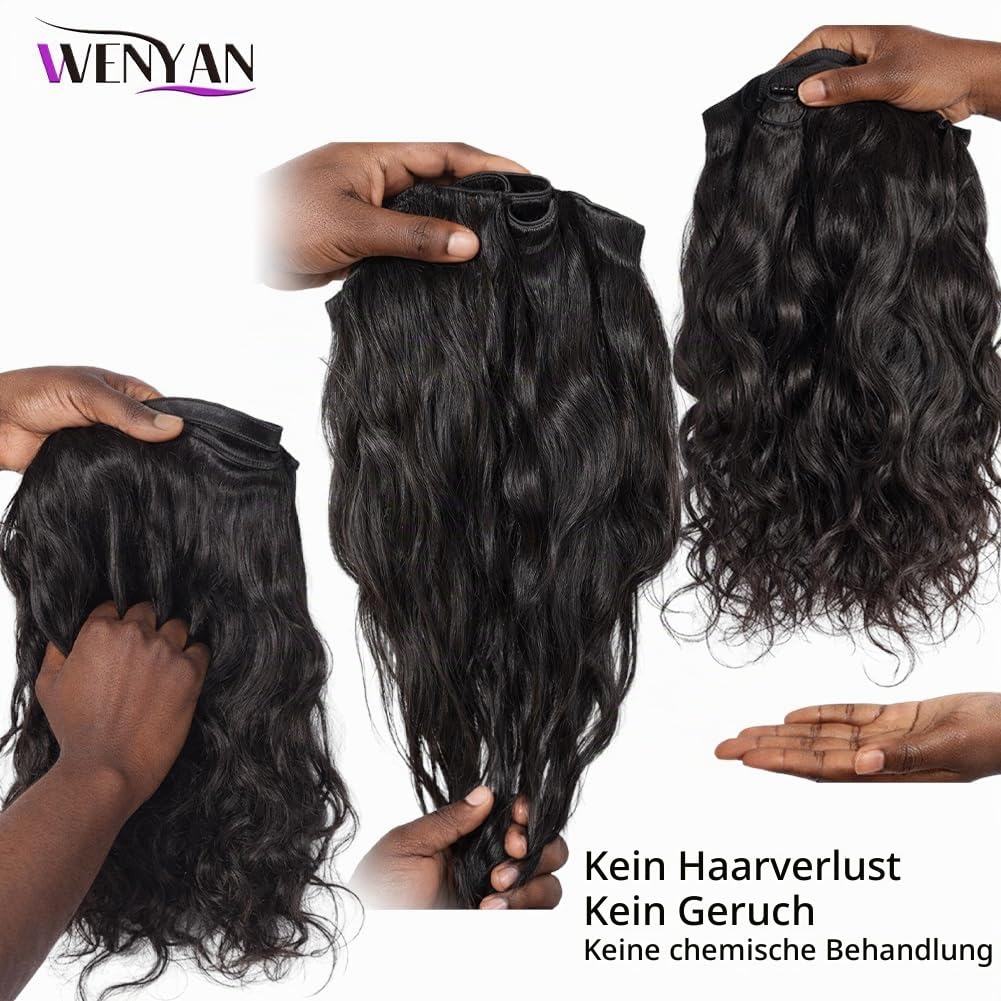 Bundles Human Hair Body Wave (20 22 24 inch 300g) Natural Black | 100% Unprocessed Body Wave Human Hair Soft Thick Weft Dyeable Hair Extensions Natural Color