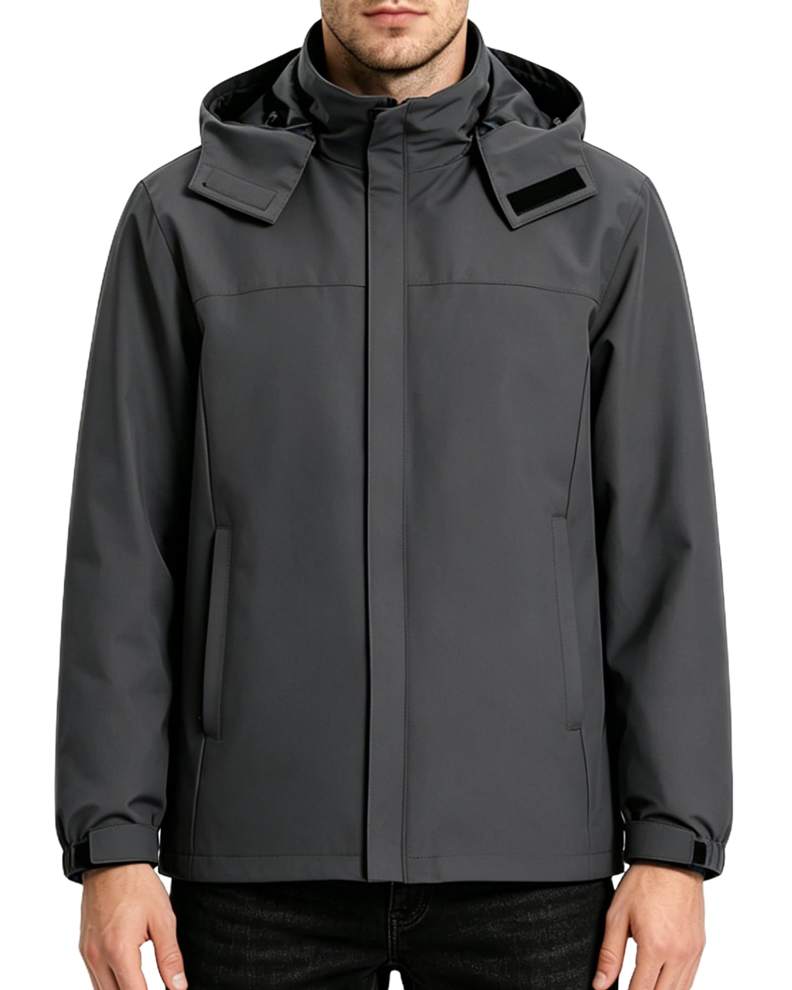 ACCNUO Regenjacke Herren Wasserdicht Atmungsaktiv Regenanzug Freizeitjacke Kapuze Regenjacke Geeignet für Wandern Bergsteigen Angeln und Jagen