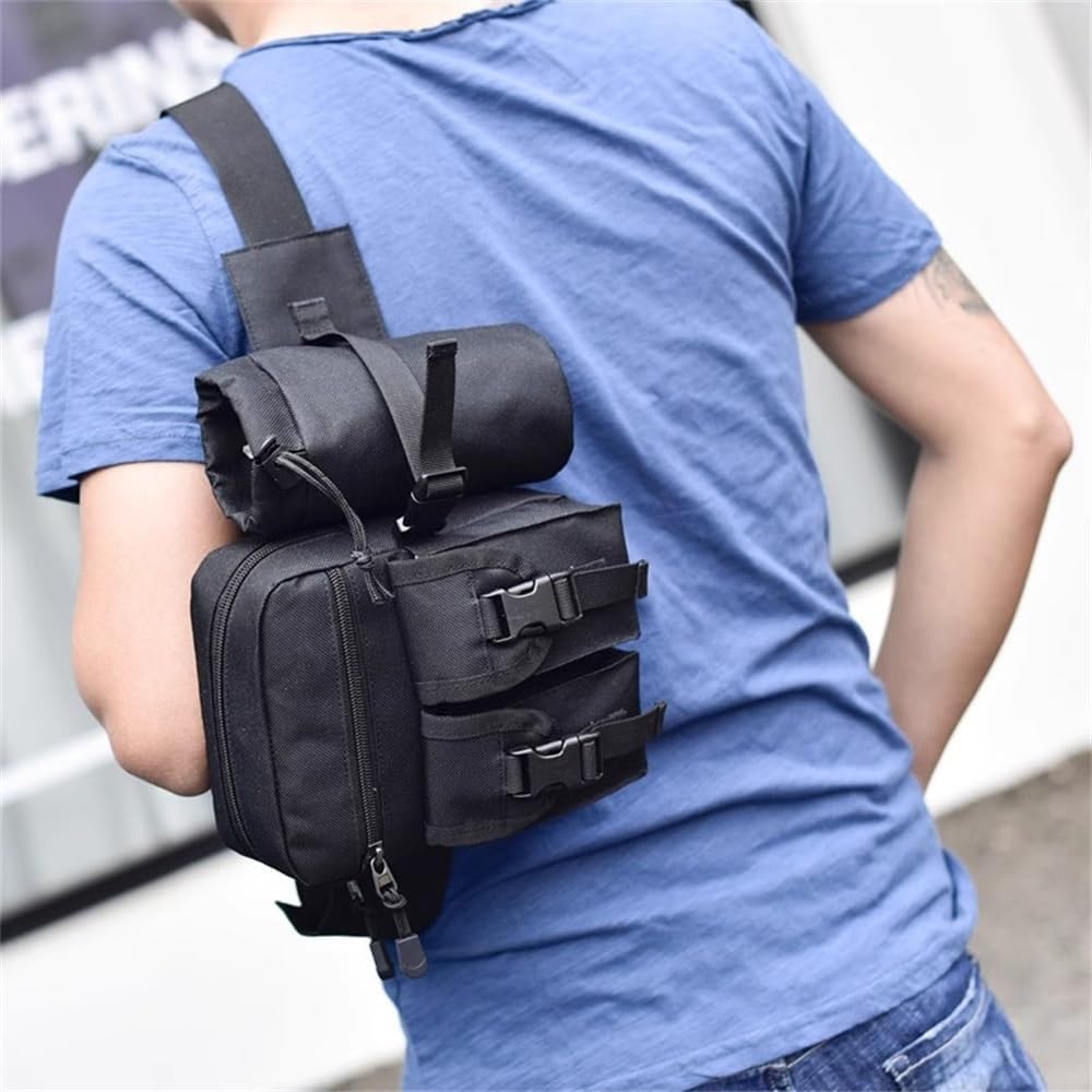Waist Pack Men's Hiking Cycling Water Bottle Waist Pack Waist Packs for Hiking Walking(Black)