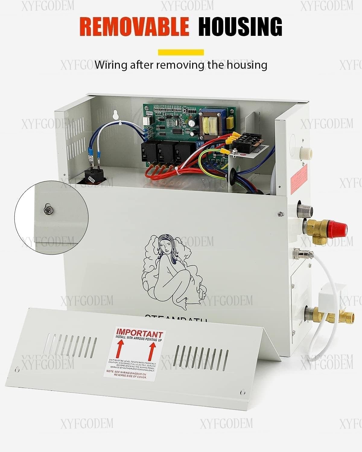 Generador de Vapor Eléctrico para Ducha y Sauna - Calentador Acero Inoxidable 304 con Control Digital Múltiples Protecciones