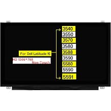 15.6" Replacement for Dell Latitude 15 3540 3550 3570 3580 3588 3590 5580 5590 5591 Screen LCD Display Panel HD 1366768 30 Pins Non-Touch