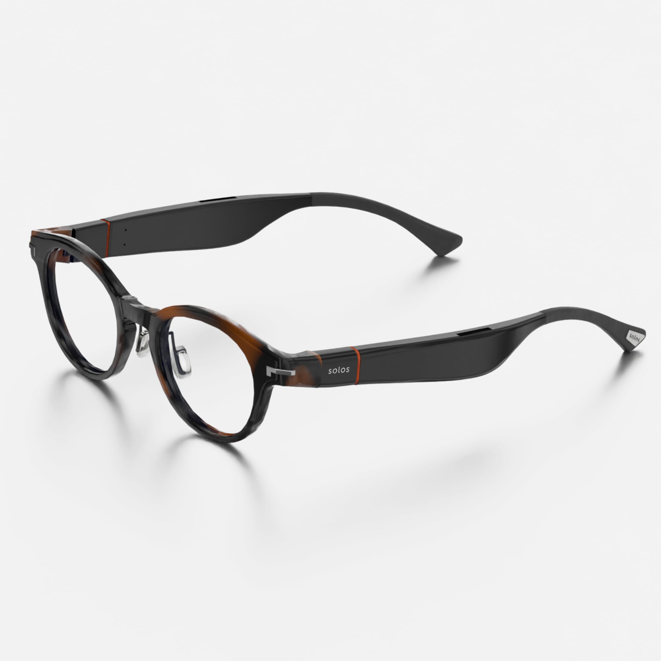 SOLOS AI Smart Glasses AirGo A5 5th Gen Hydro 8 Shiny Havana Integrated ChatGPT for Travel and Real