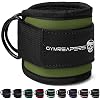 Gymreapers Ankle Straps For Cable Machine Kickbacks, Glute Workouts, Lower Body Exercises - Adjustable Leg Straps with Neoprene Padding