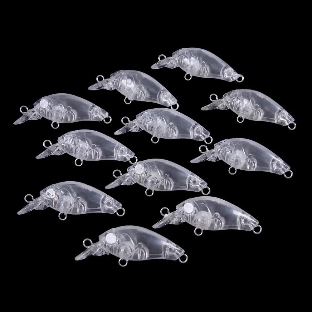 5 0pcs 3. 3G 4,7 cm unbemalten Köder Crankbait Plastik ( Color : 50pcs )