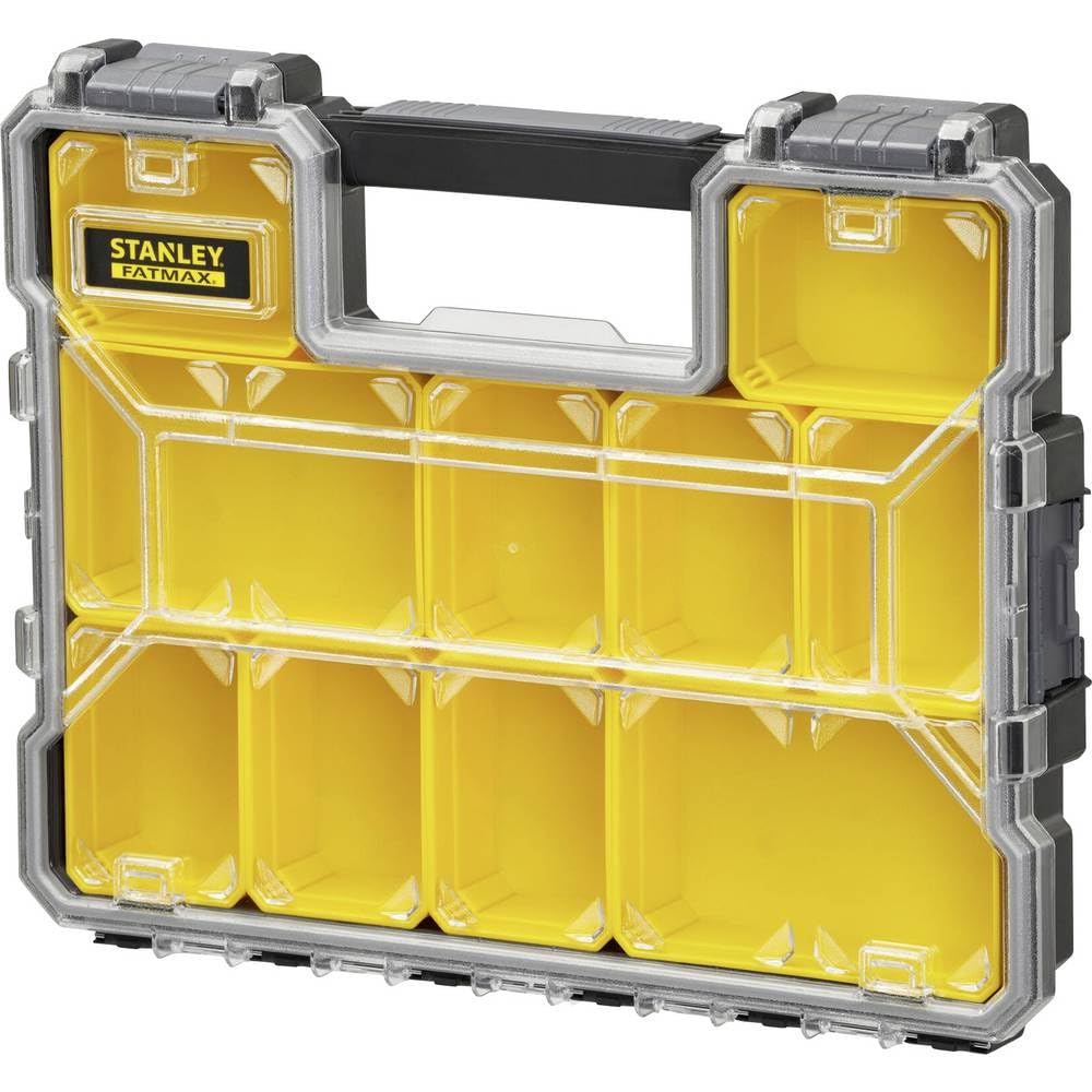 Stanley 1-97-519 Fatmax Shallow Pro Pudełko do Przechowywania, Tworzywo Sztuczne, Żółta/Czarna, 44.6 x 7.4 x 35.7 cm