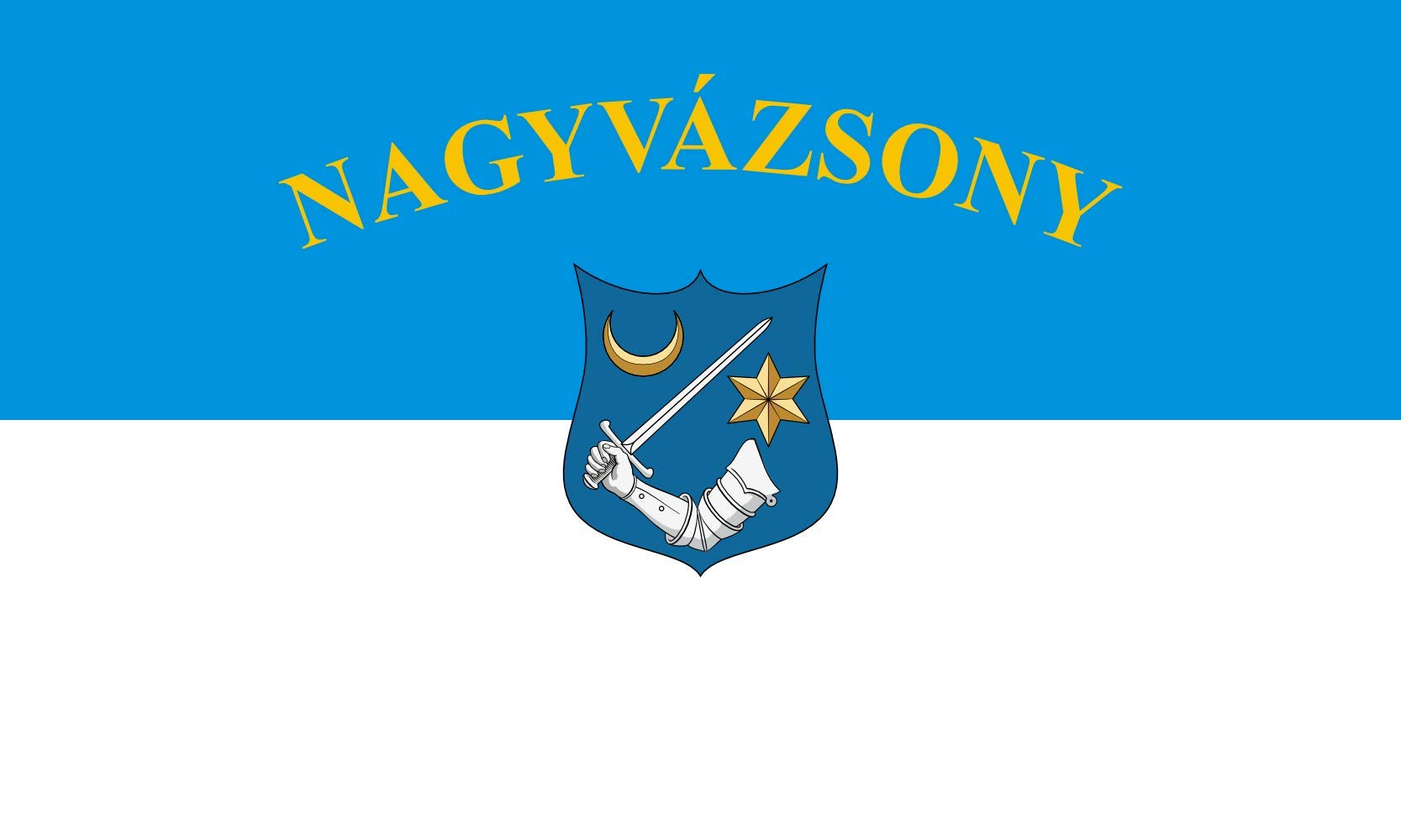 Drapeau Large Nagyvázsony 1.35m² | Pavillon de Paysage Grand Format pour Mât