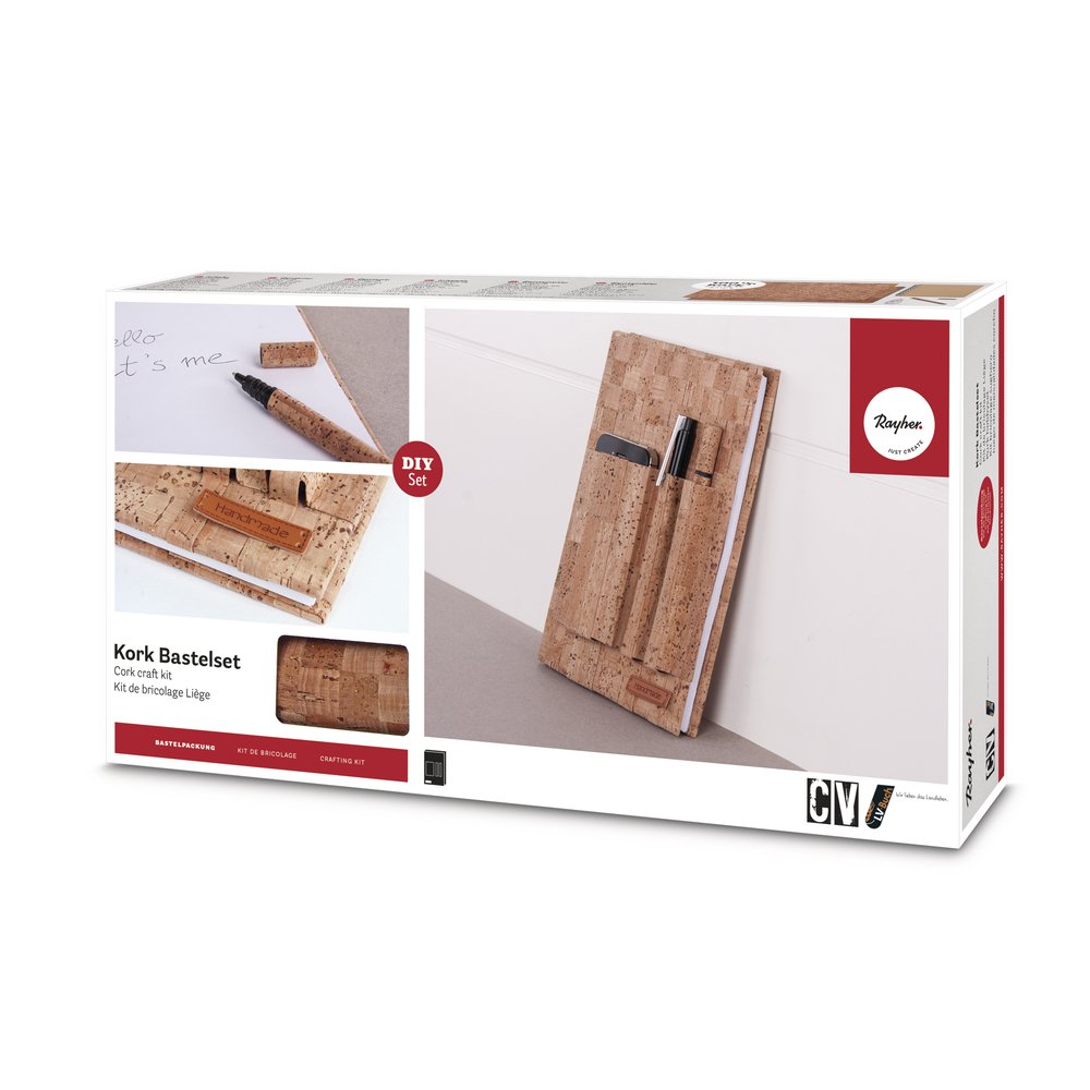 Bloc notes décor en liège naturel au bureau ou à la maison Set de 6 pces