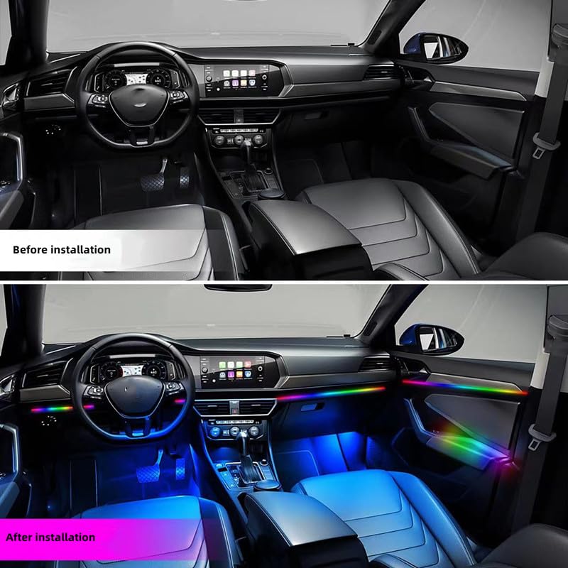 10 in 1 Car Interior Ambient Lights Acrylic Optical Fiber Led Colorful Strips Atmosphere Lamp led Ambient Lighting car Interior