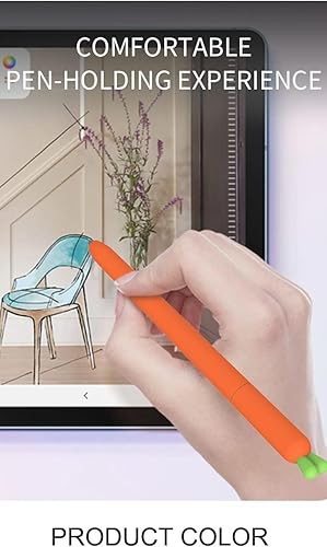 Miniatura 5 de LOVE MEI Funda para bolígrafo Galaxy Tab S6 Lite, diseño de zanahoria, funda protectora de silicona, antideslizante, agarre suave, accesorios