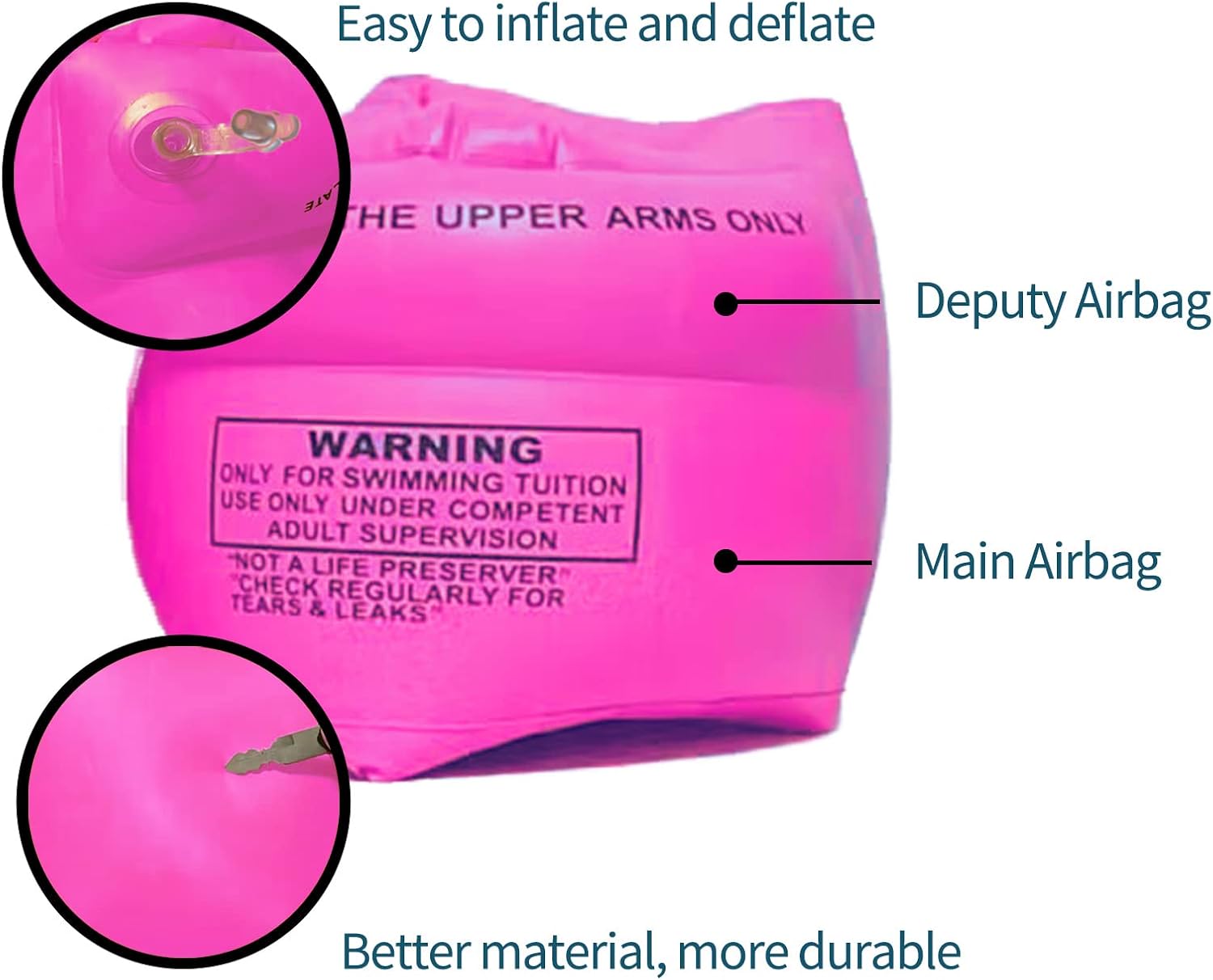 Arm Floaties for Adults,Toddler Floatie for Pool,Inflatable Floatie Swim Arm Bands Floaties for Kids and Children image 3