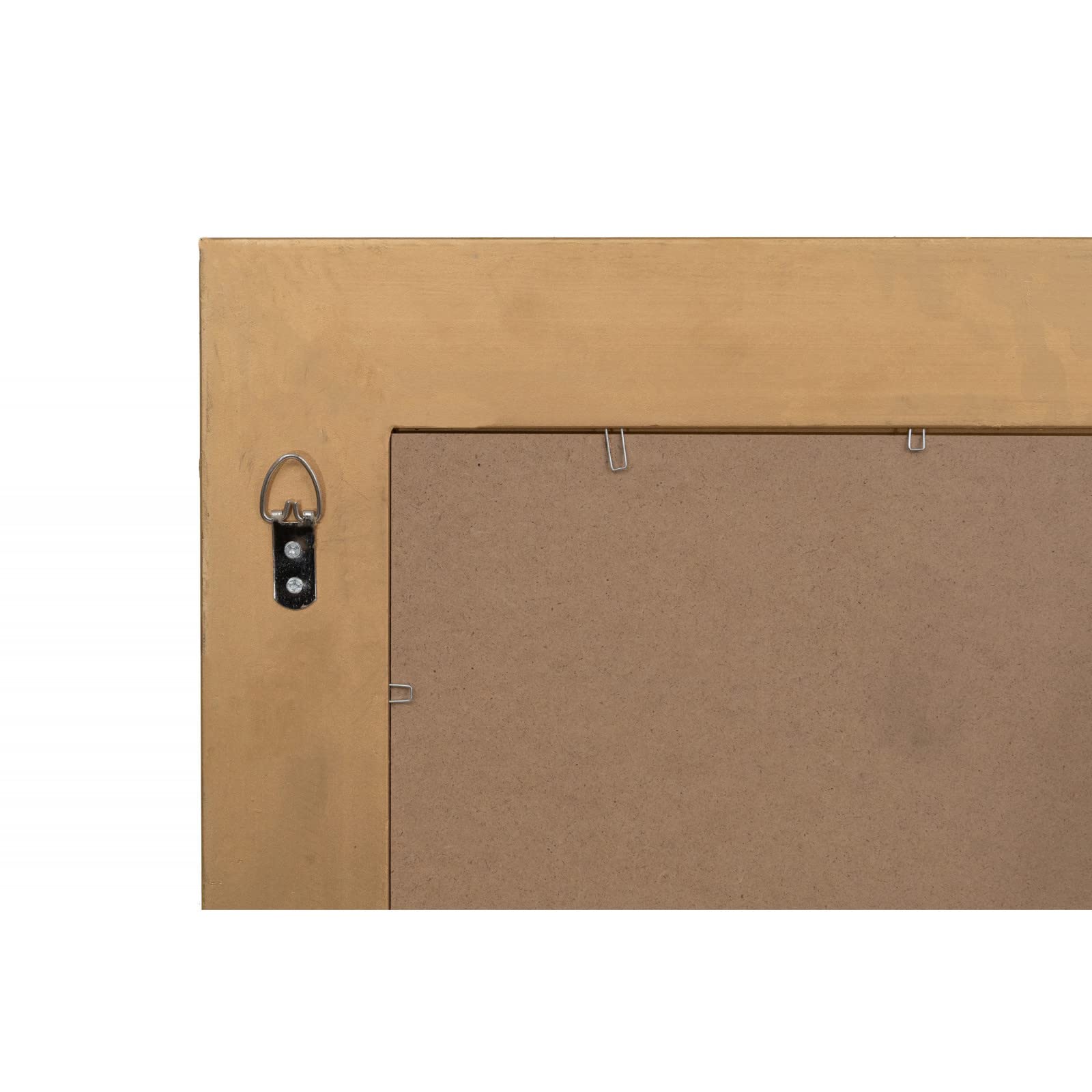 Biscottini specchio da parete bagno e camera 64x84x5 cm - Specchio ingresso da parete con ganci - Specchio oro
