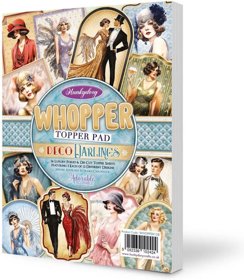 Art Deco Whopper Topper Pad - Deco Darlings by Hunkydory Crafts
