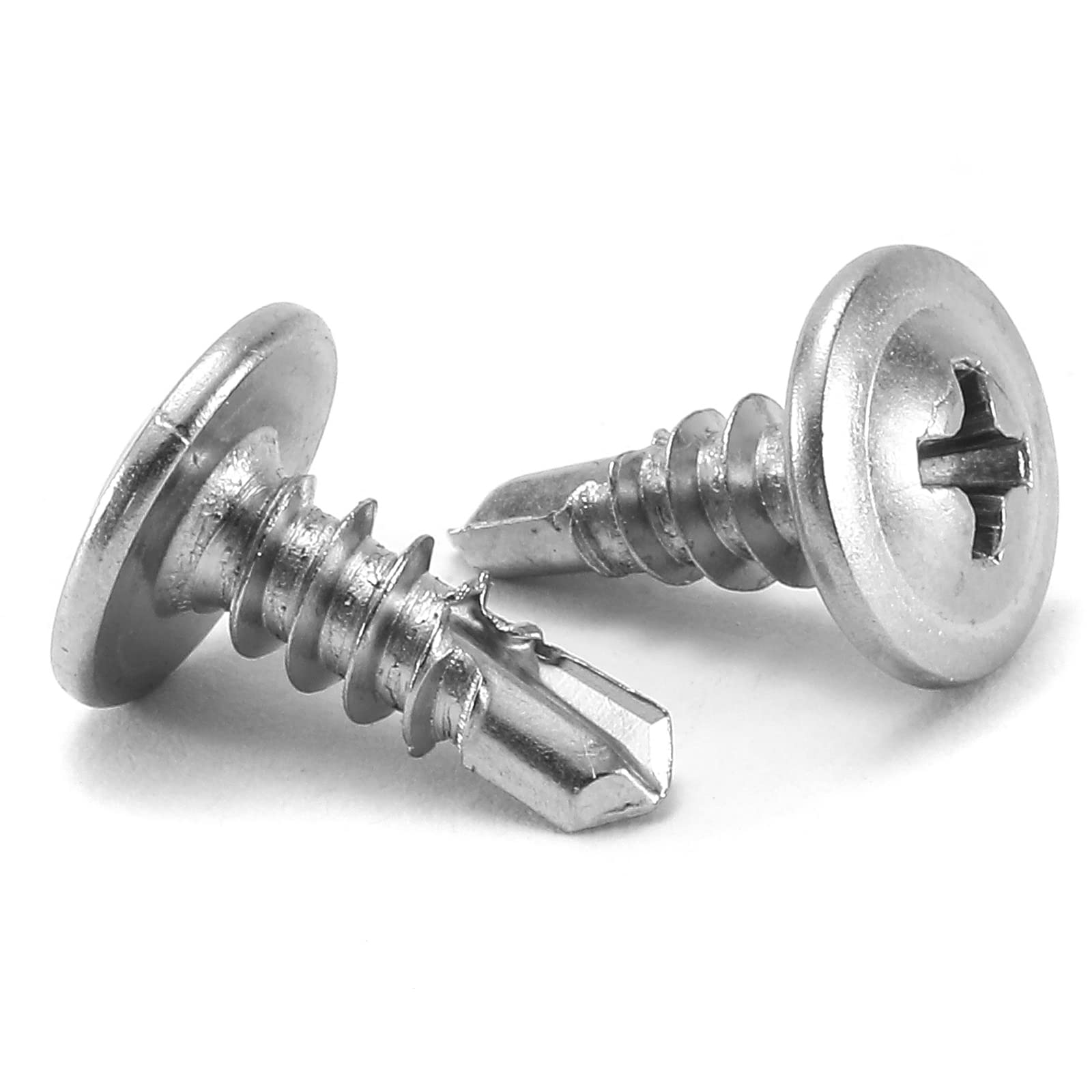 #8 x 1/2" Sheet Metal Screws 100PCS 410 Stainless Steel Truss Head Fast Self Tapping Screws by SG TZH