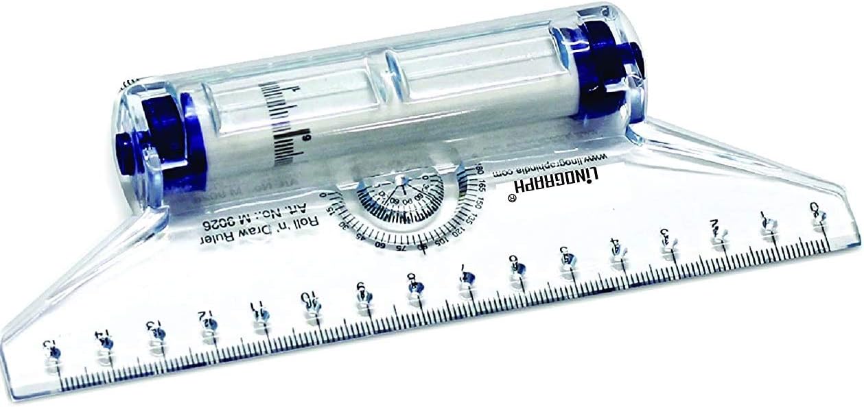 Qatalitic Deepak Linograph Roller Scales (Multicolour, 15 Cm)