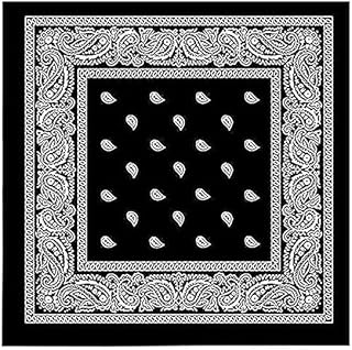 Unisex Soft Breathable Cotton Paisley Printed Cowboy Bandanas,Headband,Scarf (Multicolour_50CM X 50CM)