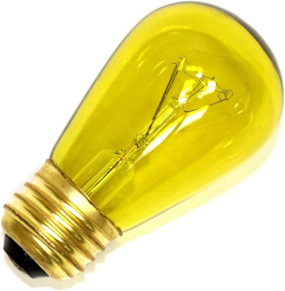 Halco BC1027 09053 - S14YEL11T Standard Screw Base Colored Scoreboard Sign Light Bulb