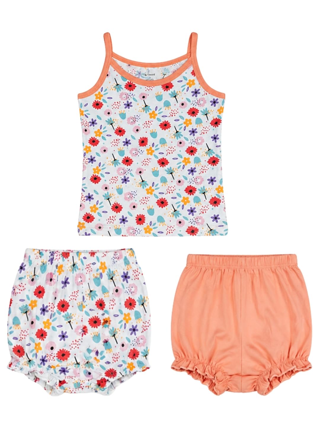 OHMS Girls Printed Vest & Bloomer Panties Set 1