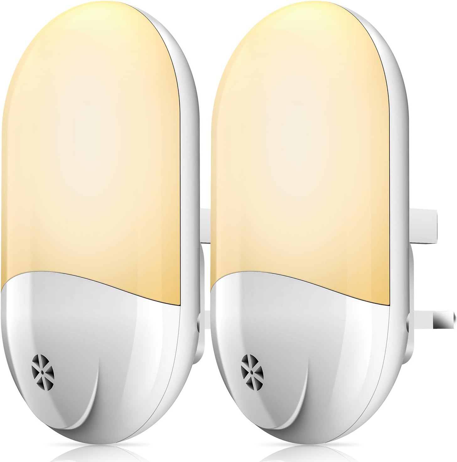 LED Night Light, EMIUP Plug-in Night Light for Kids, Automatic ON/Off Dusk to Dawn Wall Lights, Night Lamp for Bedroom, Sitting Room, Corridor, Aisle, Stair, Basement, Garage, Cellar(2 Pcs)