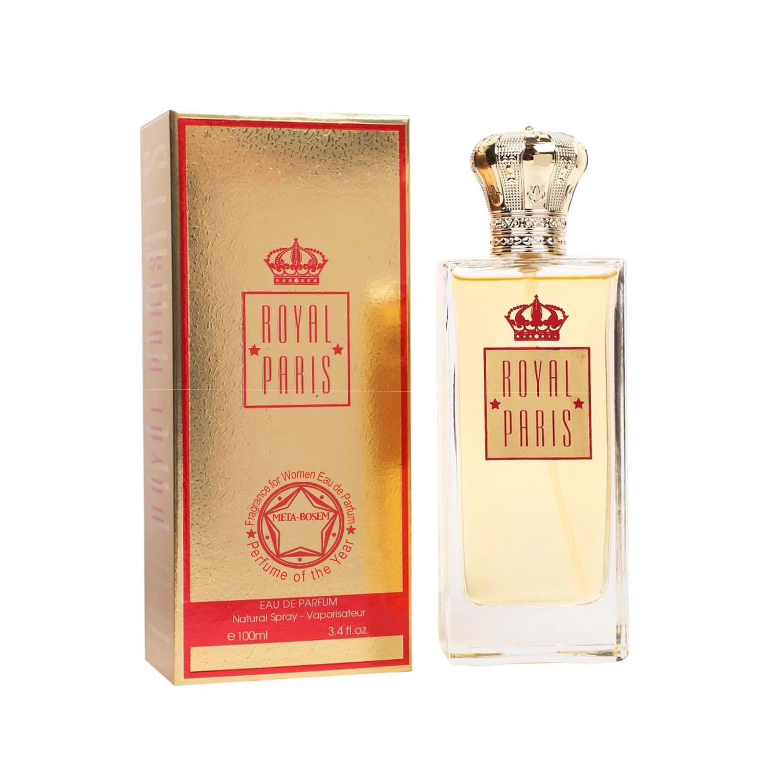 META-BOSEM Royal Paris Sweet Vanilla Perfume for Women Aquatic Fresh Scent Fragrance Collection Eau de Parfum Spray -