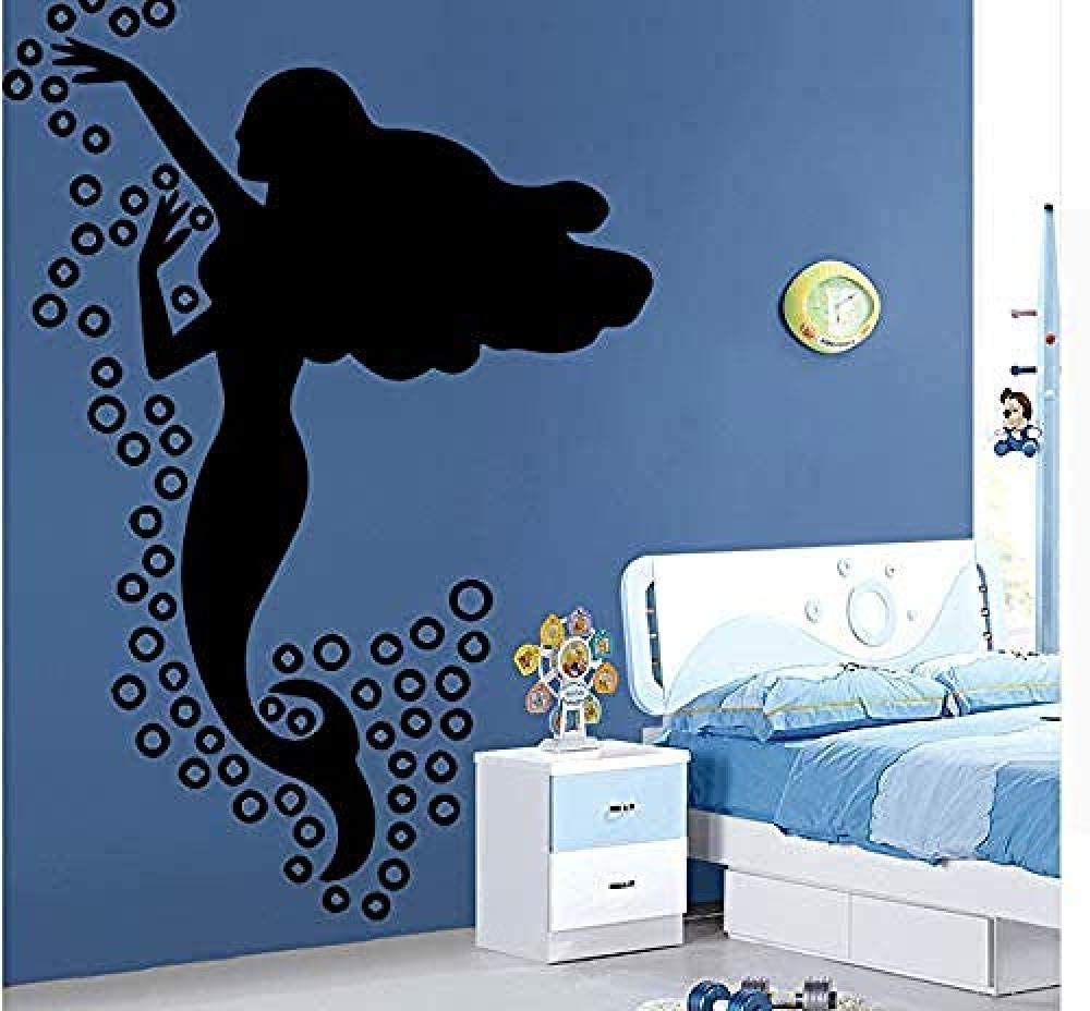 Bedroom Wall Stickers Cute Princess Vinyl Applique Small Mermaid Far Girl Bedroom Home Indoor Children S Kindergarten Decoration 30 * 43Cm